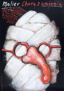 Polnische Plakatkunst Gorowski, Mieczyslaw Eingebildete Kranke